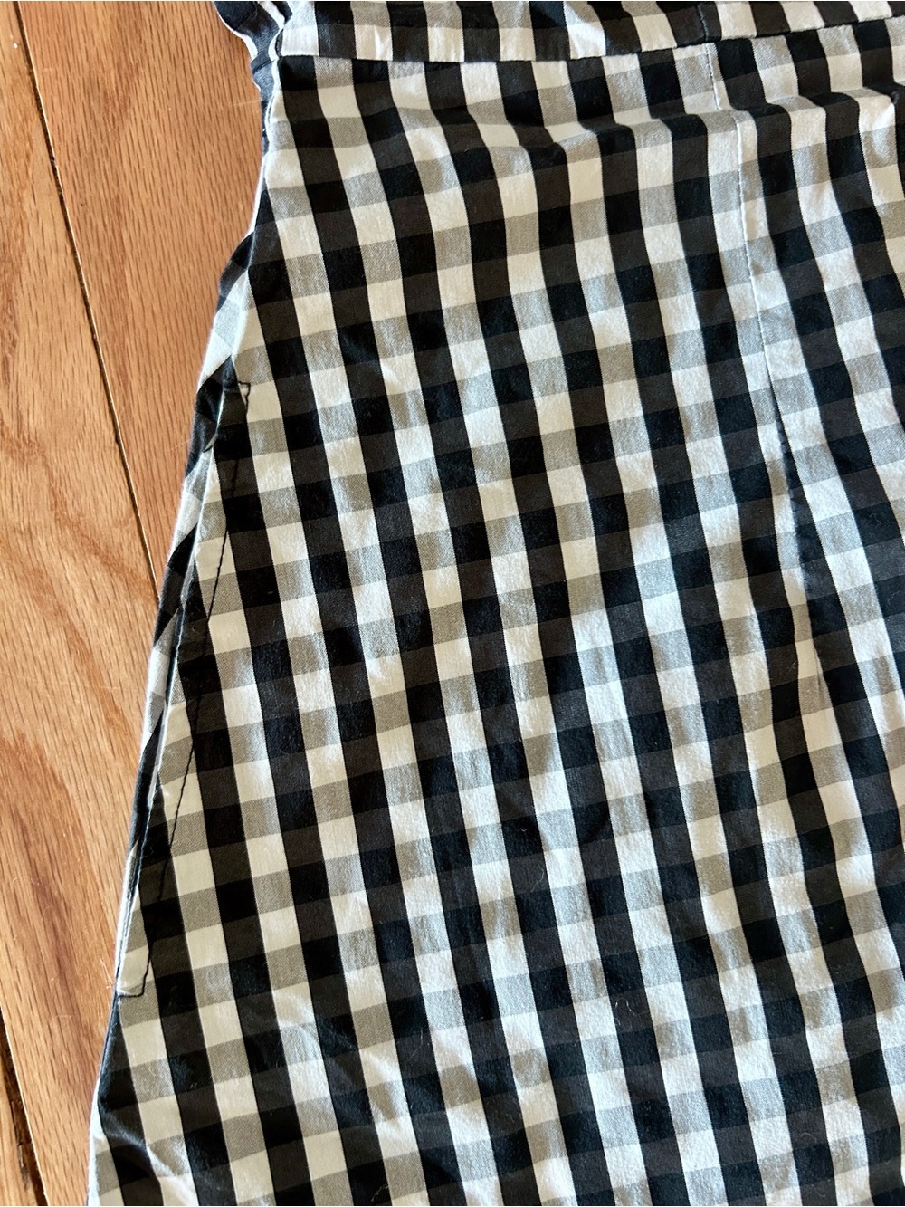Gingham Square Neck Sundress in Navy and White - Picture 3 of 9
